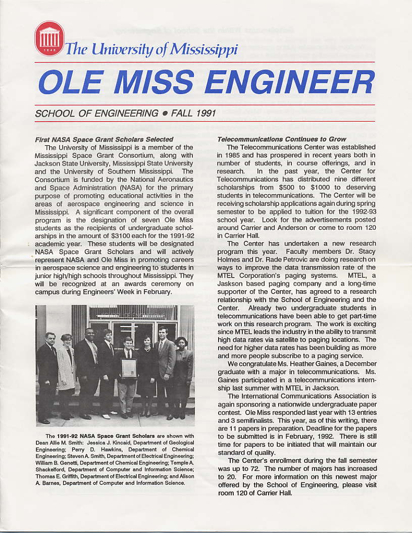 cover of Ole Miss Engineer 1991