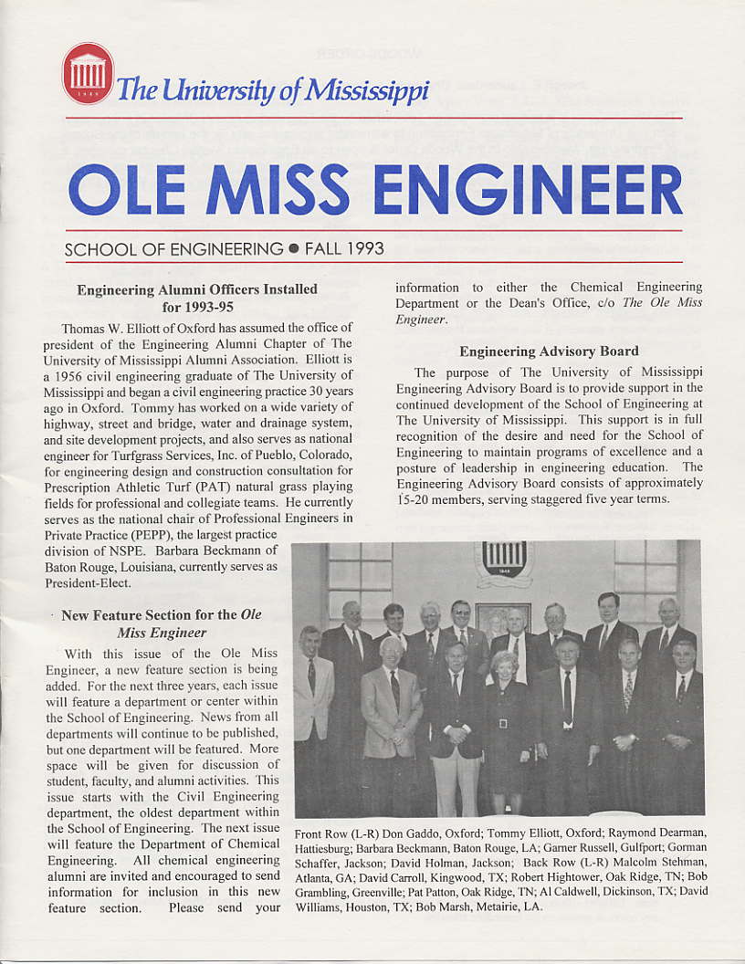 cover of Ole Miss Engineer 1993