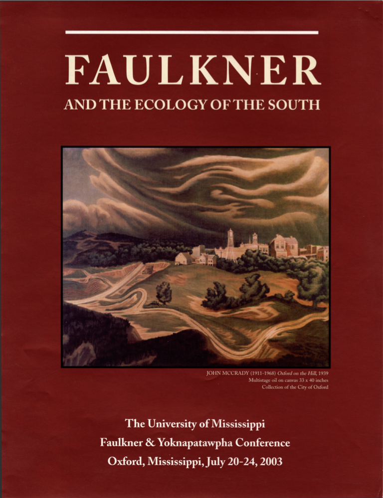 2003: Faulkner and the Ecology of the South