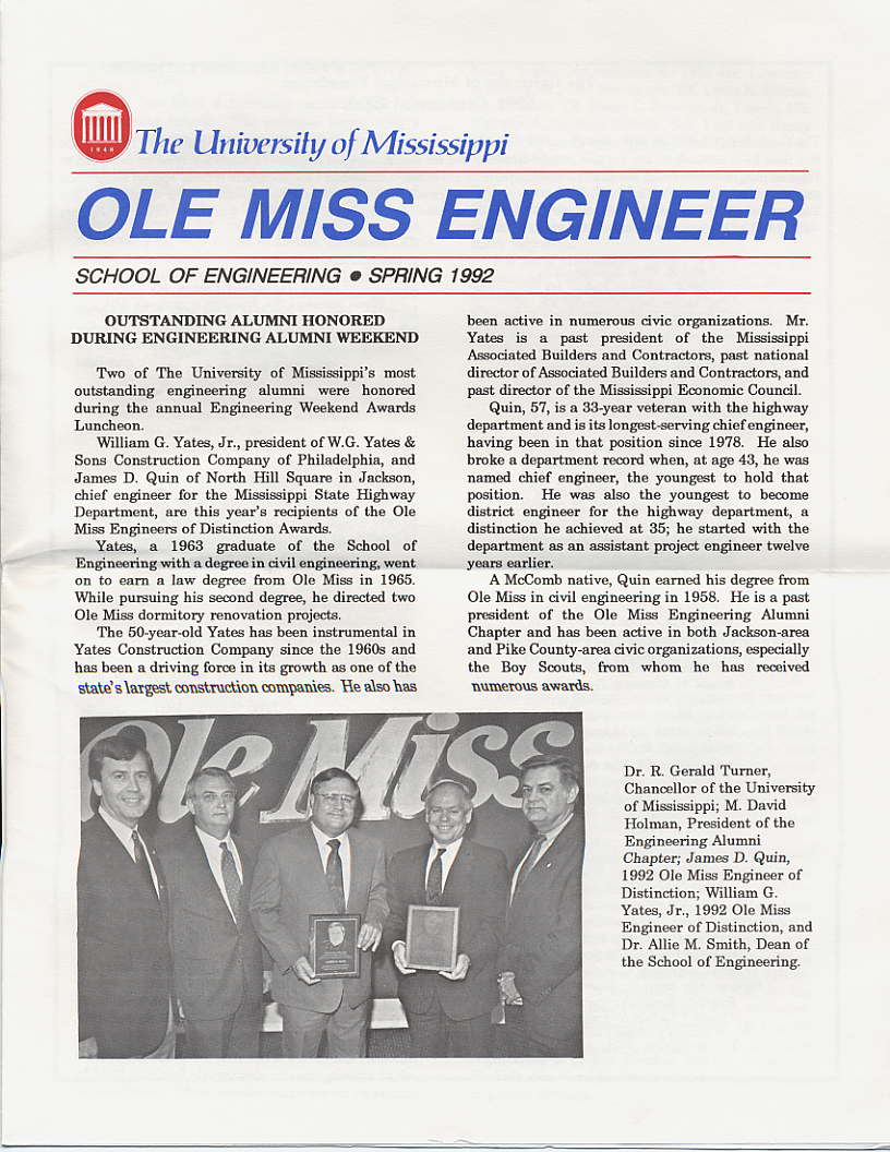 cover of Ole Miss Engineer 1992