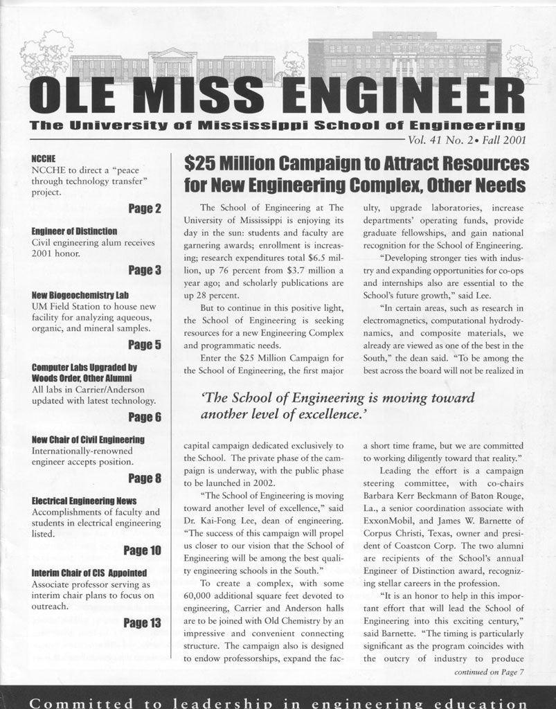 cover of Ole Miss Engineer 2001