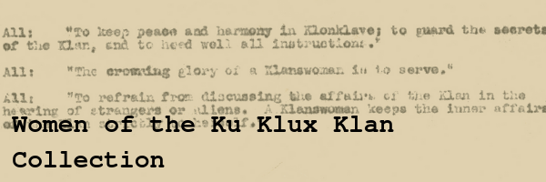 Women of the Ku Klux Klan Collection