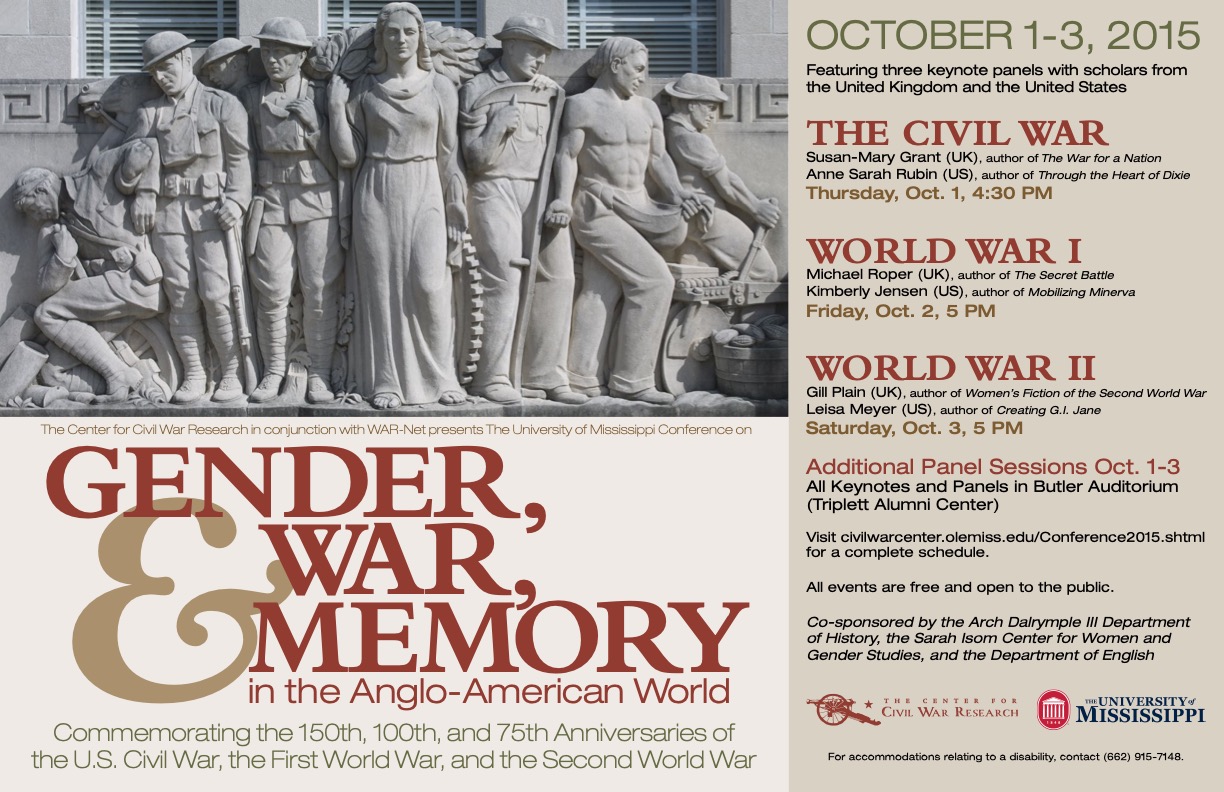 2015: Gender, Memory, and War in the Anglo-American World