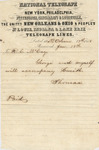 Brief telegraph, Thomas McCay to R.C. McCay, 19 January 1855 by Thomas S. McCay