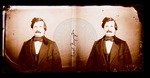 Edward C. Boynton, self-portrait, 2 images, with name etched into the emulsion by Edward C. Boynton