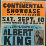 Albert King, club ad for Continental Showcase