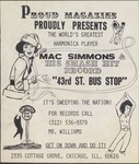 Mac Simmons promo, 43rd St. bus stop by Proud Magazine