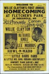 Willie Clayton's first annual homecoming at Fletcher's Park, featuring Willie Clayton, Nathaniel Kimble, Lee Morris, and others, Indianola (Miss.)