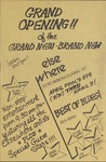 Grand opening of the grand new-brand new Elsewhere, featuring Sunnyland Slim, Eddie Taylor, and others, 31 March-3 April
