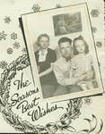 Christmas photo of Elmer, Goldie, and Beverly (the people the Catts lived with in Geneva, Nebraska)