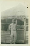 Grover Catt in front of tents Company C, 155th Infantry, Camp Blanding, Florida