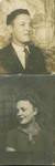 Unidentified portraits (four different photographs pasted on a note card on both sides), side 1