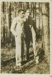 Unidentified men in the woods near Monticello, Mississippi