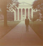 Grover Catt in front of the Lyceum Building, University of Mississippi, 1970s
