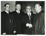 Claude F. Clayton with unidentified judge, Judge J.P. Coleman, and Judge John Robert Brown. by Author Unknown