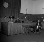 Claude F. Clayton and others in the new Federal Courtroom. by Author Unknown