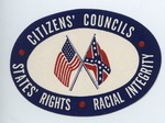 Citizens' Councils - States' Rights - Racial Integrity (set of eight identical stickers) by Citizens' Councils of America