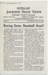 Boxing Gone, Baseball Next? by Jackson Daily News