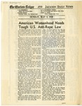 American Womanhood Needs Tough U.S. Anti-Rape Law by Clarion-Ledger (Jackson, Miss.); Jackson Daily News; and Citizens' Councils of America