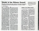 Citadel of the Citizens Council by Hodding Carter and Citizens' Councils of America