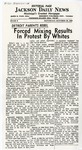 Forced Mixing Results in Protest by Whites by Jackson Daily News