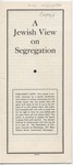 A Jewish View on Segregation by Anonymous