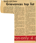 Grievances top list by (Author Unknown)