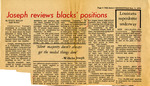 Joseph reviews blacks' positions, 5 November 1970 by Steve Bailey