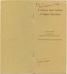 A Unitary State System of Higher Education, 1970 by Southern Regional Education Board
