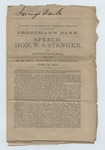 Speech Hon. W. S. Stenger, June 21, 1876 by William Stegner