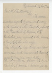 Letter from Burton A. Harrison to General W. S. Featherston. 7 November 1862