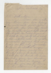 Letter from Thomas McCarthy to Featherston. 21 November 1882 by Thomas McCarthy