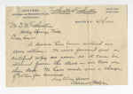 Letter from Aikens & Judge to D. M. Featherston. 8 June 1900 by Aikens & Judge