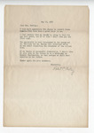 Letter from Robert C. Finlay to Mrs. Hering. 15 May 1952