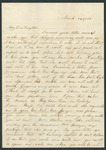 Patience W. S. Gage to Unknown Daughter (17 March 1861) by Patience W. S. Gage