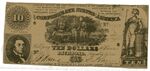 10 dollar bill, third issue, Confederate States of America by Confederate States of America
