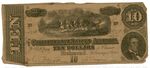 10 dollar bill, seventh issue by Confederate States of America
