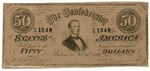50 dollar bill, seventh issue by Confederate States of America