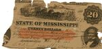 20 dollar bill, Mississippi by Confederate States of America and Mississippi