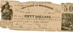 50 dollar bill, Mississippi by Confederate States of America and Mississippi