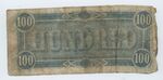 100 dollar bill, Confederate States of America, verso by Confederate States of America