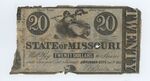 20 dollar bill, State of Missouri by Confederate States of America and Missouri