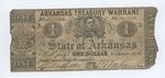 1 dollar bill, State of Arkansas by Confederate States of America and Arkansas