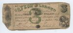 3 dollar bill, State of Mississippi by Confederate States of America and Mississippi