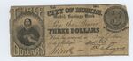 3 dollar note, City of Mobile, Mobile Savings Bank by Confederate States of America and Mobile (Ala.). Mobile Savings Bank