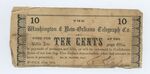 10 cent note, Washington and New Orleans Telegraph Company by Confederate States of America and Washington and New Orleans Telegraph Company