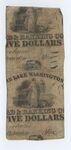 Uncut but cropped sheet of 5 dollar notes, The Lake Washington and Deer Creek Rail Road and Banking Company by Confederate States of America and Lake Washington and Deer Creek Rail Road and Banking Company