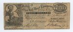 3 dollar note, Mobile and Ohio Rail-road Company by Confederate States of America and Mobile and Ohio Rail-road Company