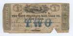 2 dollar note, The West Feliciana Rail Road Co., State of Mississippi by Confederate States of America and The West Feliciana Rail Road Co.