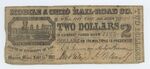2 dollar note, Mobile and Ohio Rail-road Company by Confederate States of America and Mobile and Ohio Rail-road Company